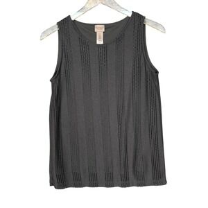 Chico's‎ Shirt Womens 0 4 Grey Easywear Slinky Knit Tank Top Sleeveless Layering